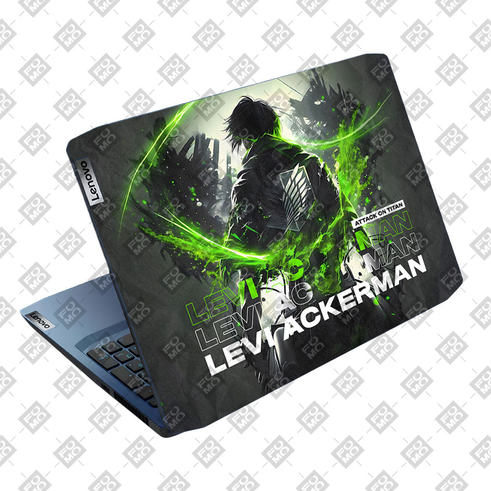 Levi Ackerman Neon Fury Lenovo IdeaPad Gaming 3 15ARH05 and 15IMH05 Laptop Skin