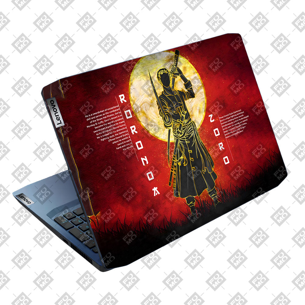 Zoro Under Golden Moon Lenovo IdeaPad Gaming 3 15ARH05 and 15IMH05 Laptop Skin