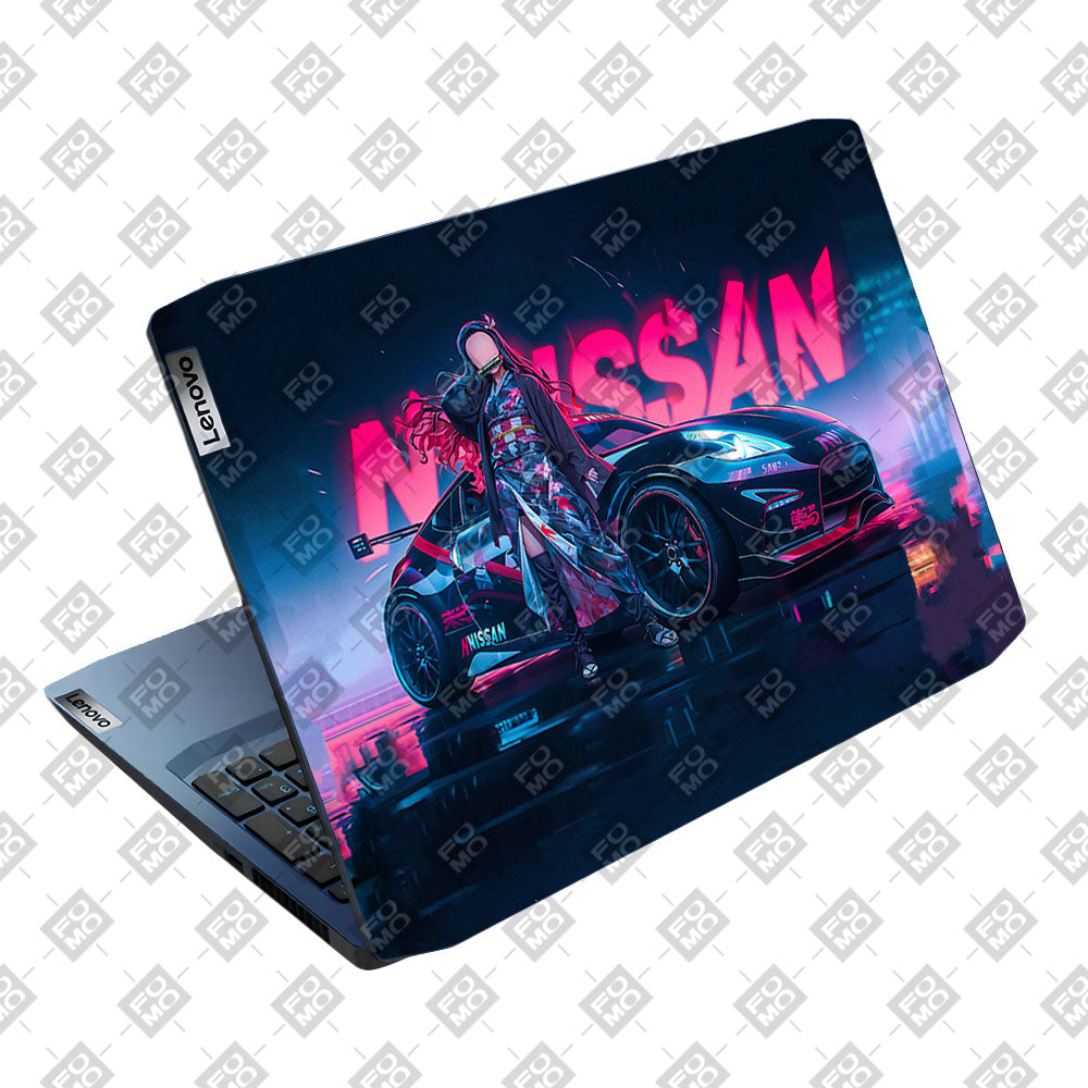 Neon Bloom Nezuko Racer Lenovo IdeaPad Gaming 3 15ARH05 and 15IMH05 Laptop Skin