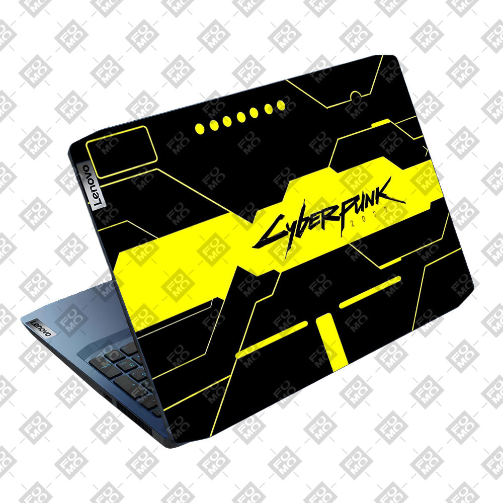 Cyberpunk Yellowline Grid Lenovo IdeaPad Gaming 3 15ARH05 and 15IMH05 Laptop Skin