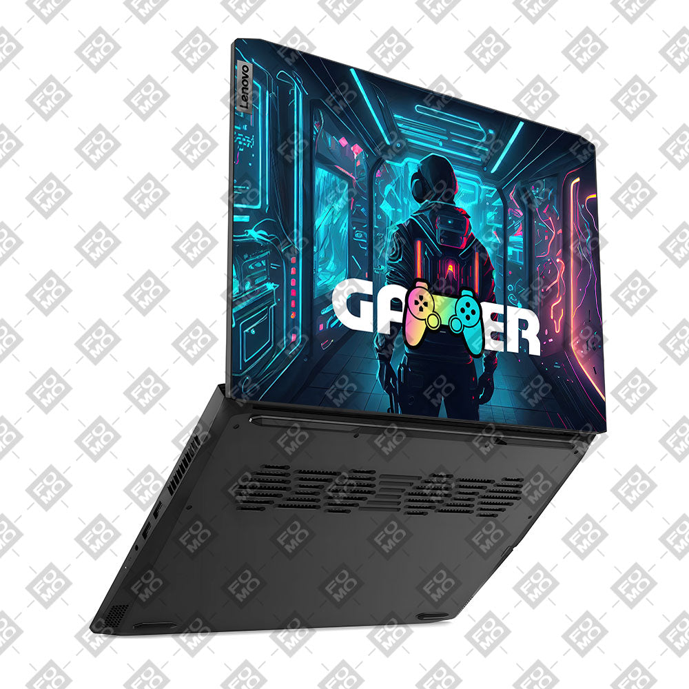 Gamer in Glowing Background Lenovo IdeaPad Gaming 3 15ACH6 and 15IHU6 Laptop Skin