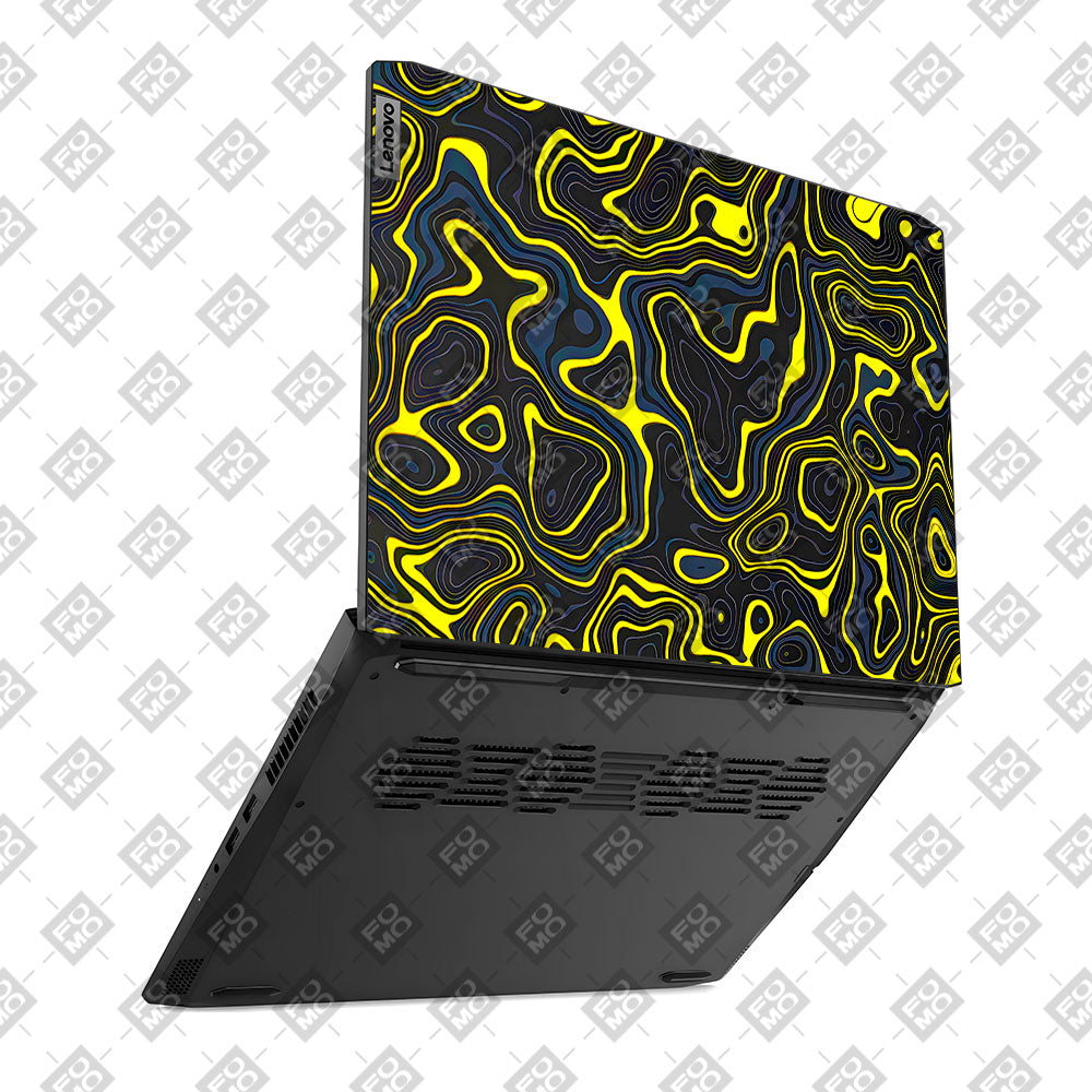 Neon Lava Contours Lenovo IdeaPad Gaming 3 15ACH6 and 15IHU6 Laptop Skin