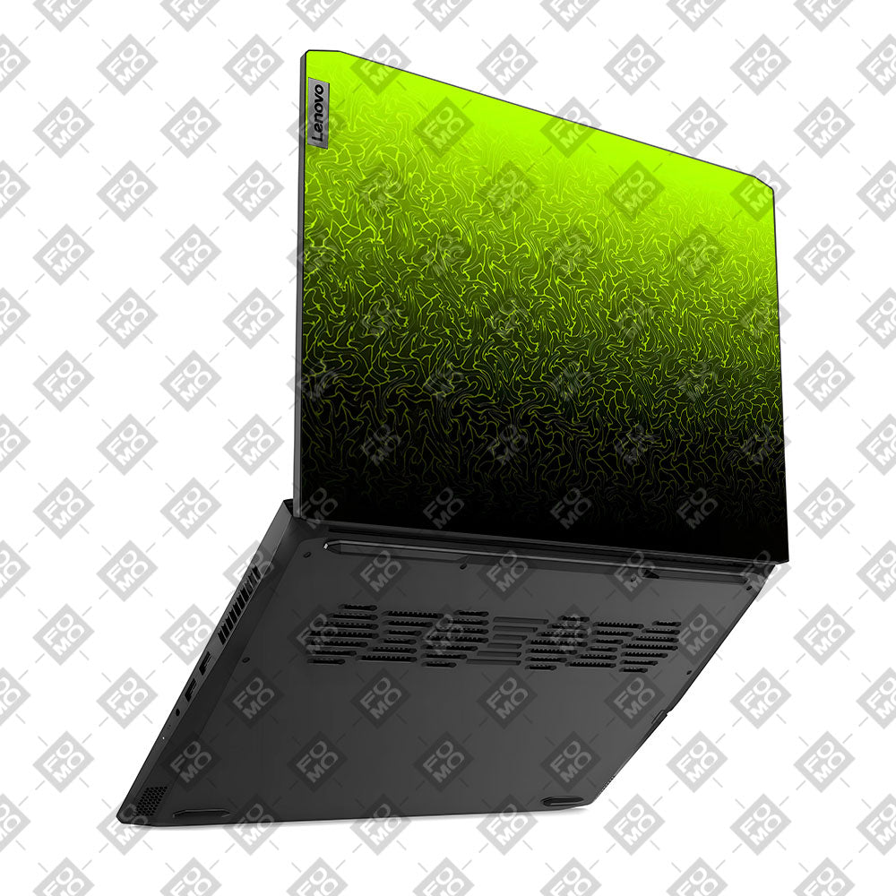Lime Yellow to Black Gradient Lenovo IdeaPad Gaming 3 15ACH6 and 15IHU6 Laptop Skin