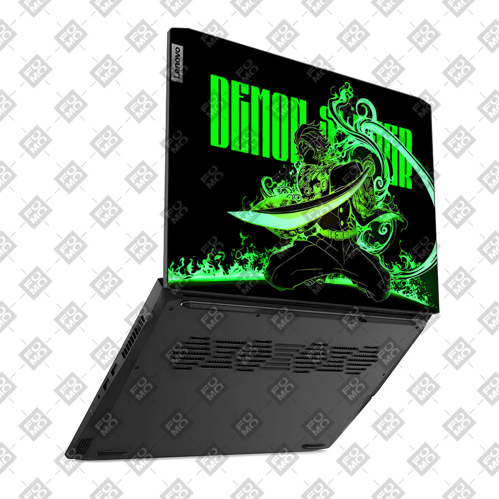 Tanjiro Green Flame Dance Lenovo IdeaPad Gaming 3 15ACH6 and 15IHU6 Laptop Skin
