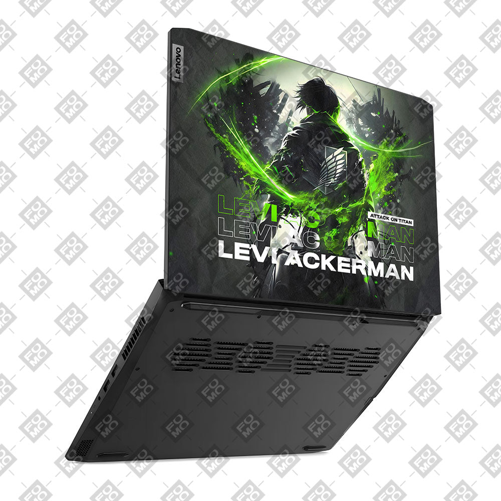 Levi Ackerman Neon Fury Lenovo IdeaPad Gaming 3 15ACH6 and 15IHU6 Laptop Skin