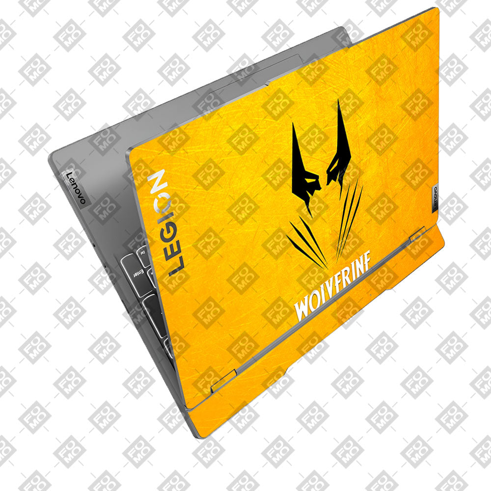 Wolverine with Yellow Background Lenovo Legion 5 15IRX9 Laptop Skin