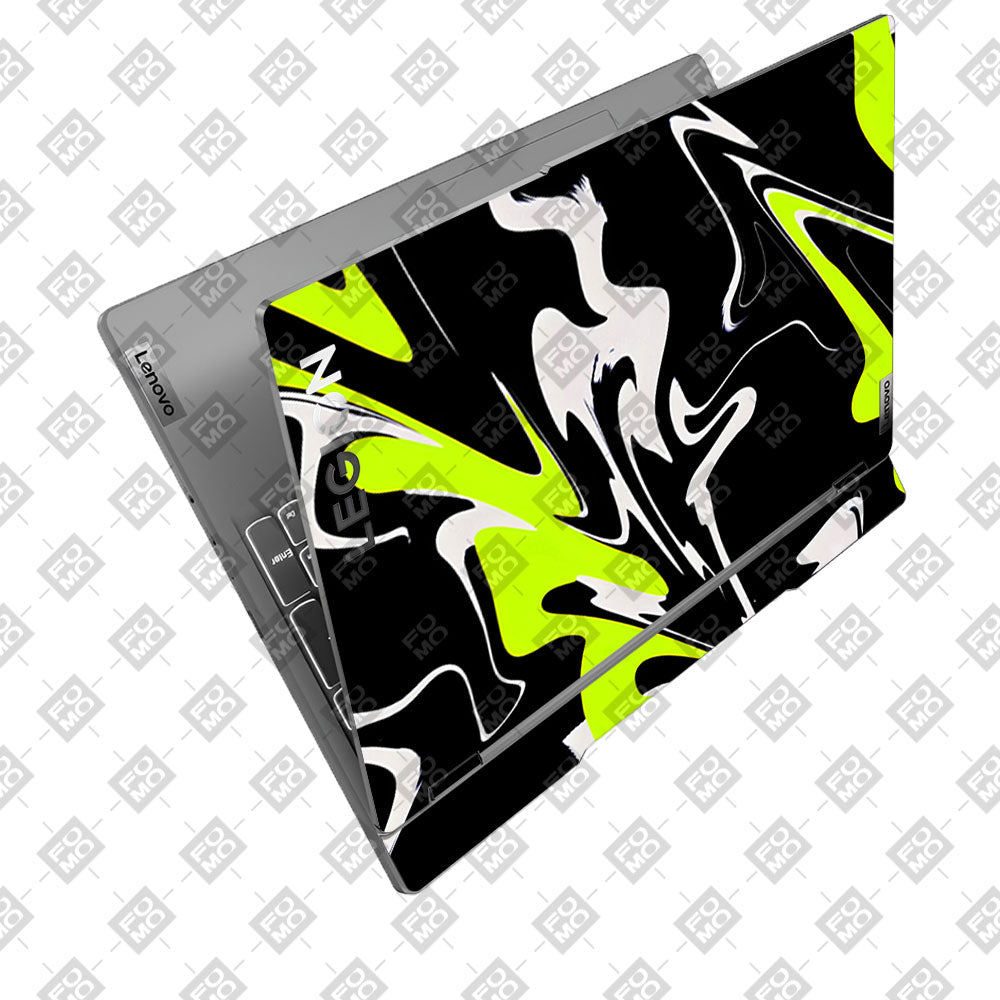 Neon Green and Black Patterns Lenovo Legion 5 15IRX9 Laptop Skin