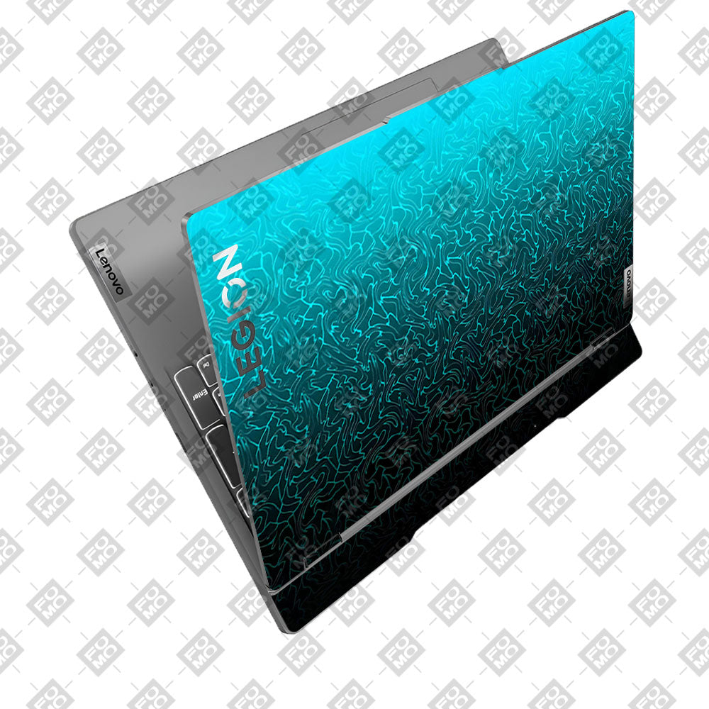 Cyan Blue to Black Lenovo Legion 5 15IRX9 Laptop Skin