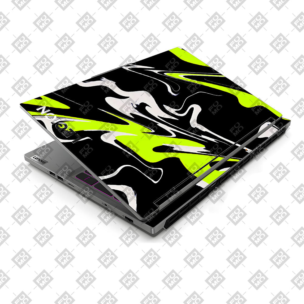 Neon Green and Black Patterns Lenovo Legion 5 16IRX9 Laptop Skin
