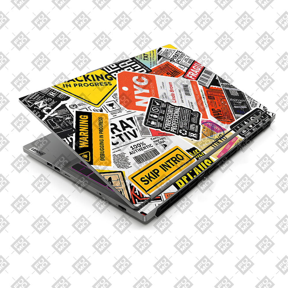 Tech Aesthetic Sticker Collage Lenovo Legion 5 16IRX9 Laptop Skin