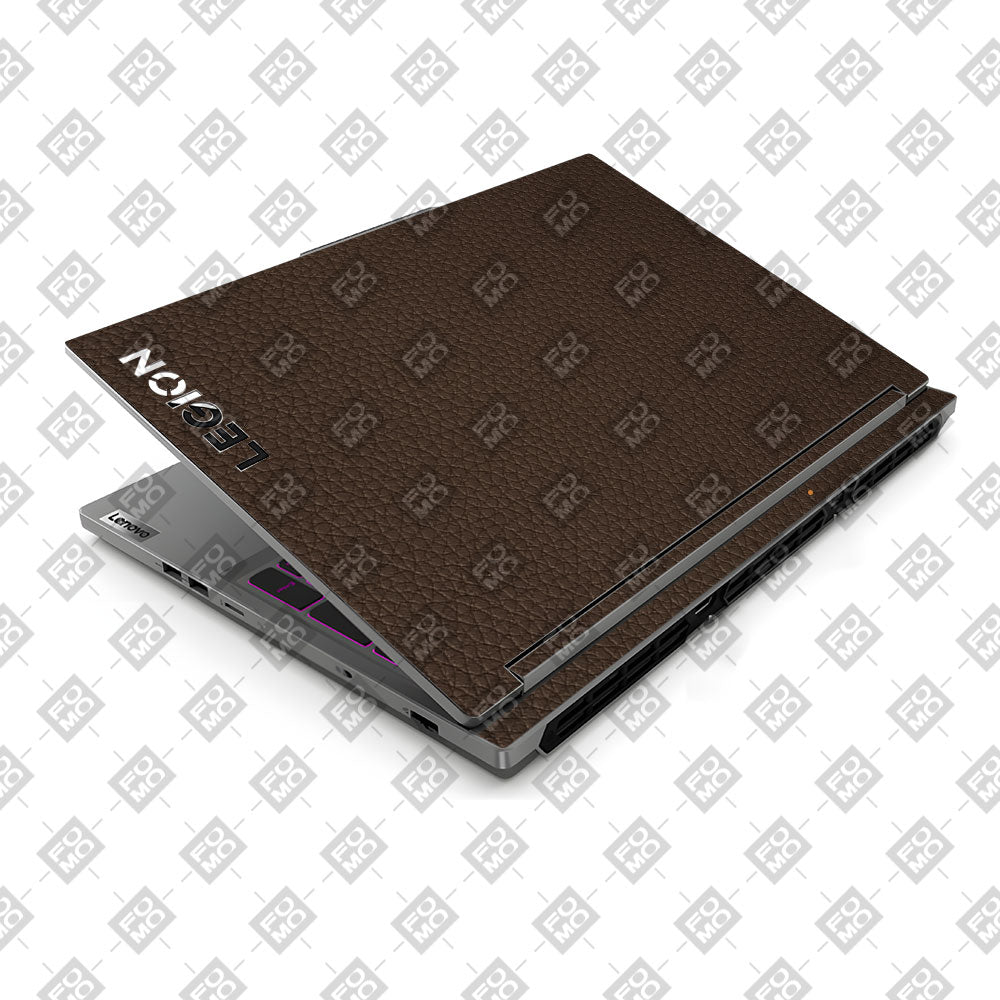 Textured Brown Leather Lenovo Legion 5 16IRX9 Laptop Skin