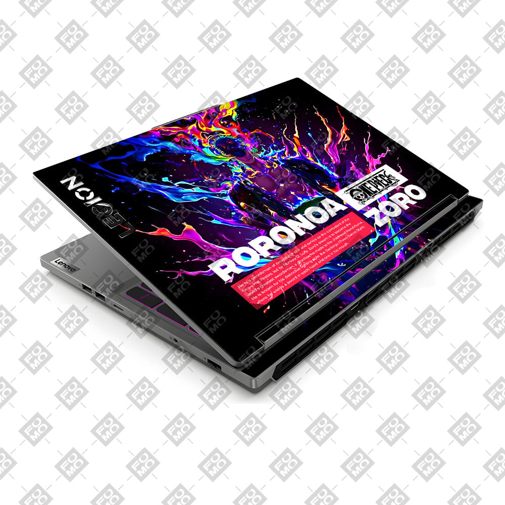 Zoro with Neon Flames Lenovo Legion 5 16IRX9 Laptop Skin