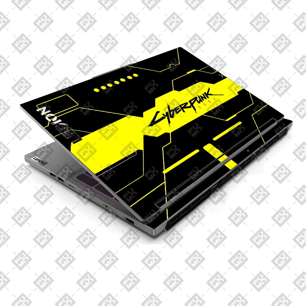 Cyberpunk Yellowline Grid Lenovo Legion 5 16IRX9 Laptop Skin