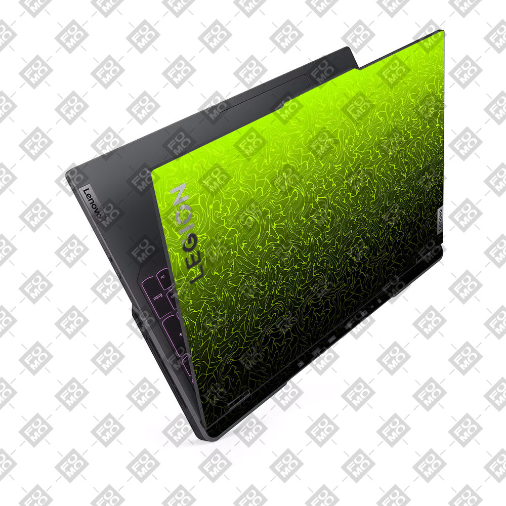 Lime Yellow to Black Gradient Lenovo Legion 5 Pro 16IRX8 and 16IRX9 Laptop Skin