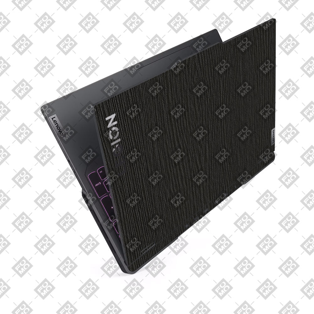 Textured Black Wood Lenovo Legion 5 Pro 16IRX8 and 16IRX9 Laptop Skin