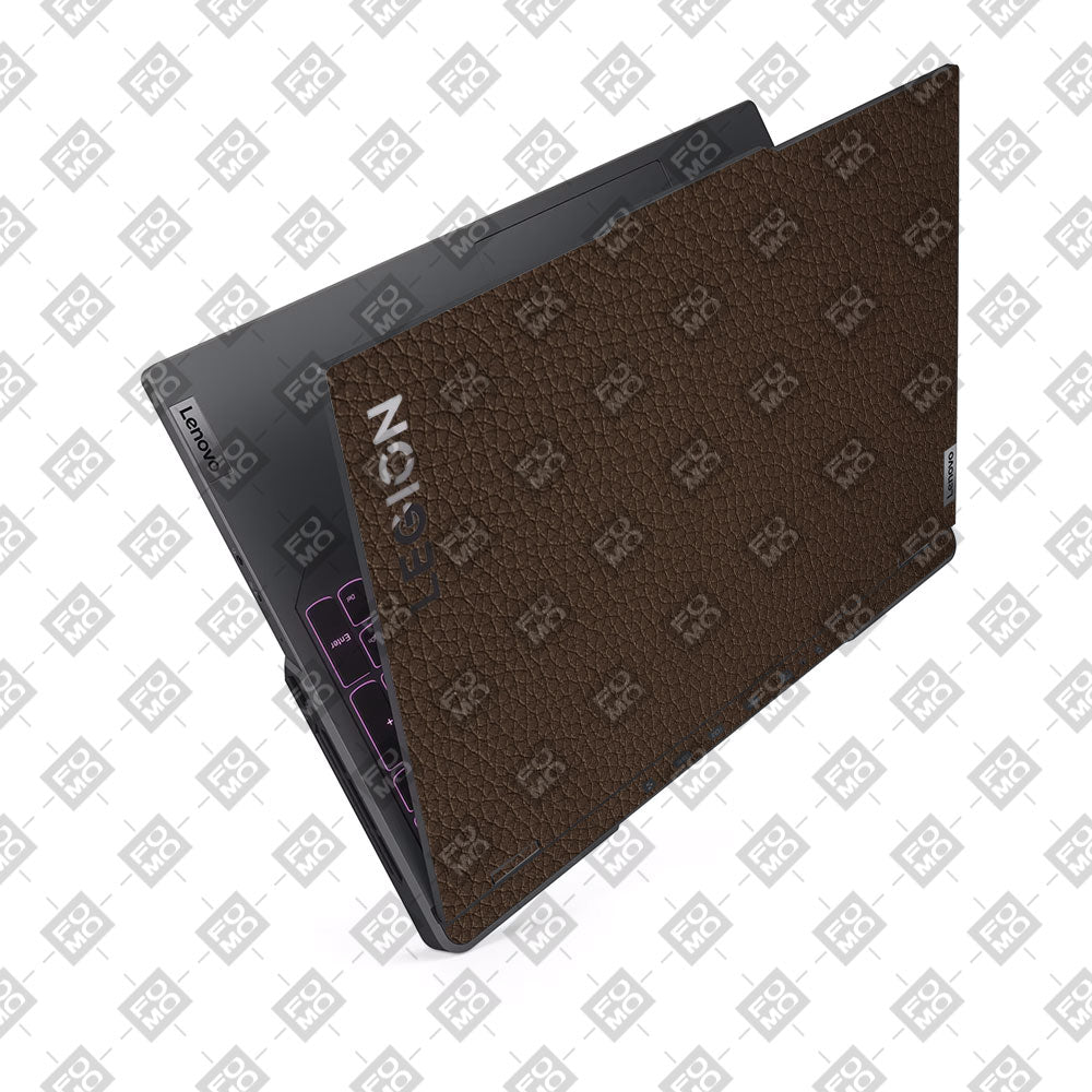 Textured Brown Leather Lenovo Legion 5 Pro 16IRX8 and 16IRX9 Laptop Skin