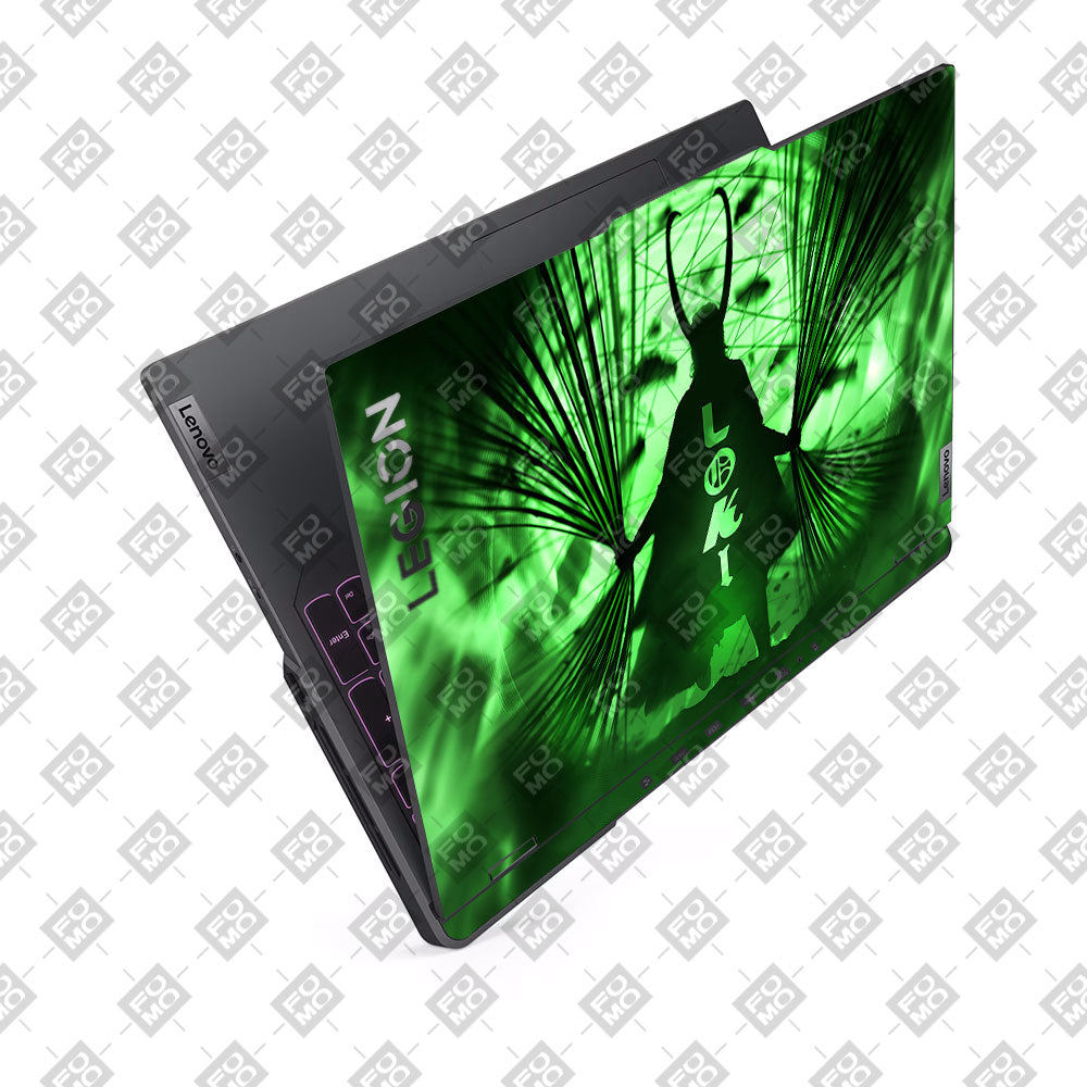 Loki's Green Aura Lenovo Legion 5 Pro 16IRX8 and 16IRX9 Laptop Skin