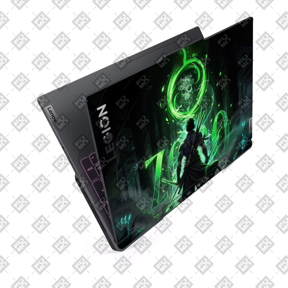Zoro Green Aura Lenovo Legion 5 Pro 16IRX8 and 16IRX9 Laptop Skin