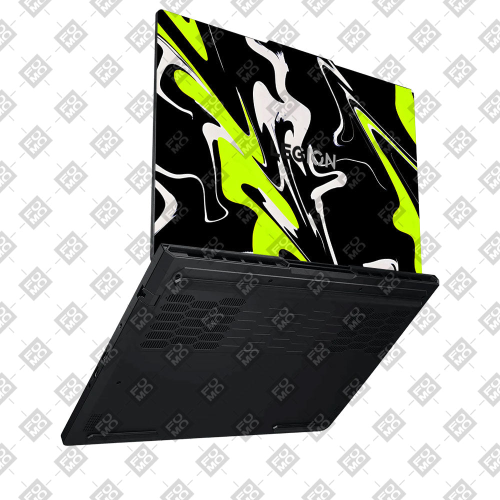 Neon Green and Black Patterns Lenovo Legion Pro 5 16ADR10 Laptop Skin