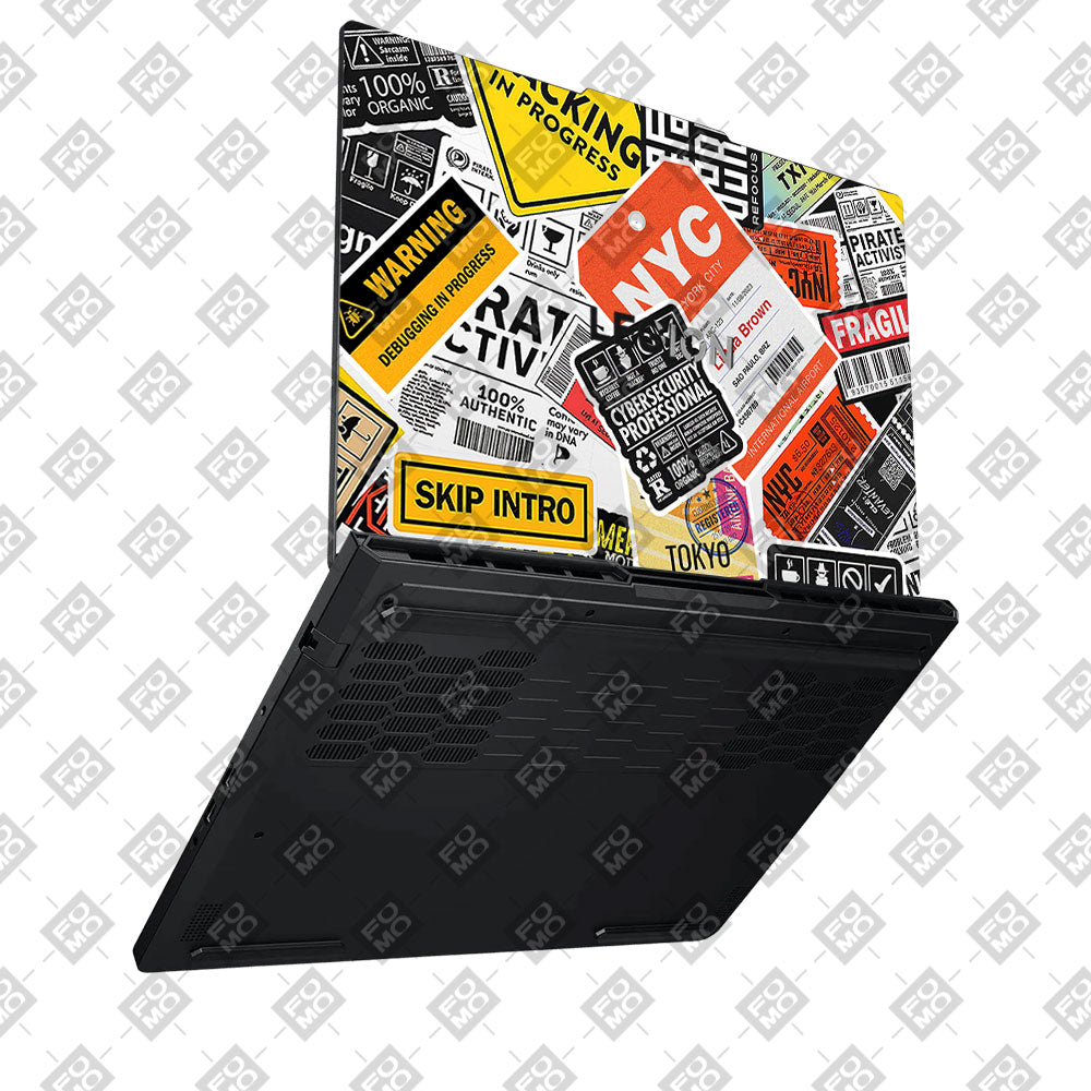 Tech Aesthetic Sticker Collage Lenovo Legion Pro 5 16ADR10 Laptop Skin