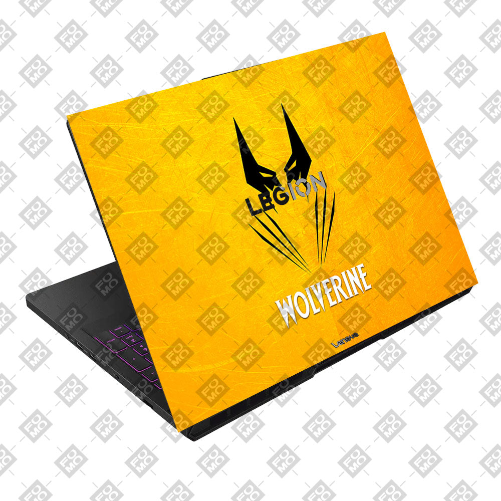 Wolverine with Yellow Background Lenovo Legion Pro 5 16AFR10 Laptop Skin
