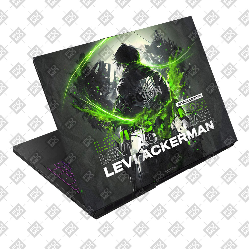 Levi Ackerman Neon Fury Lenovo Legion Pro 5 16AFR10 Laptop Skin