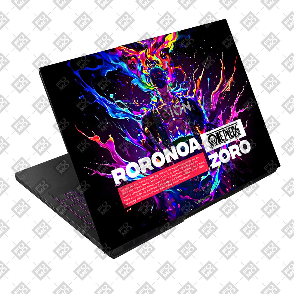 Zoro with Neon Flames Lenovo Legion Pro 5 16AFR10 Laptop Skin