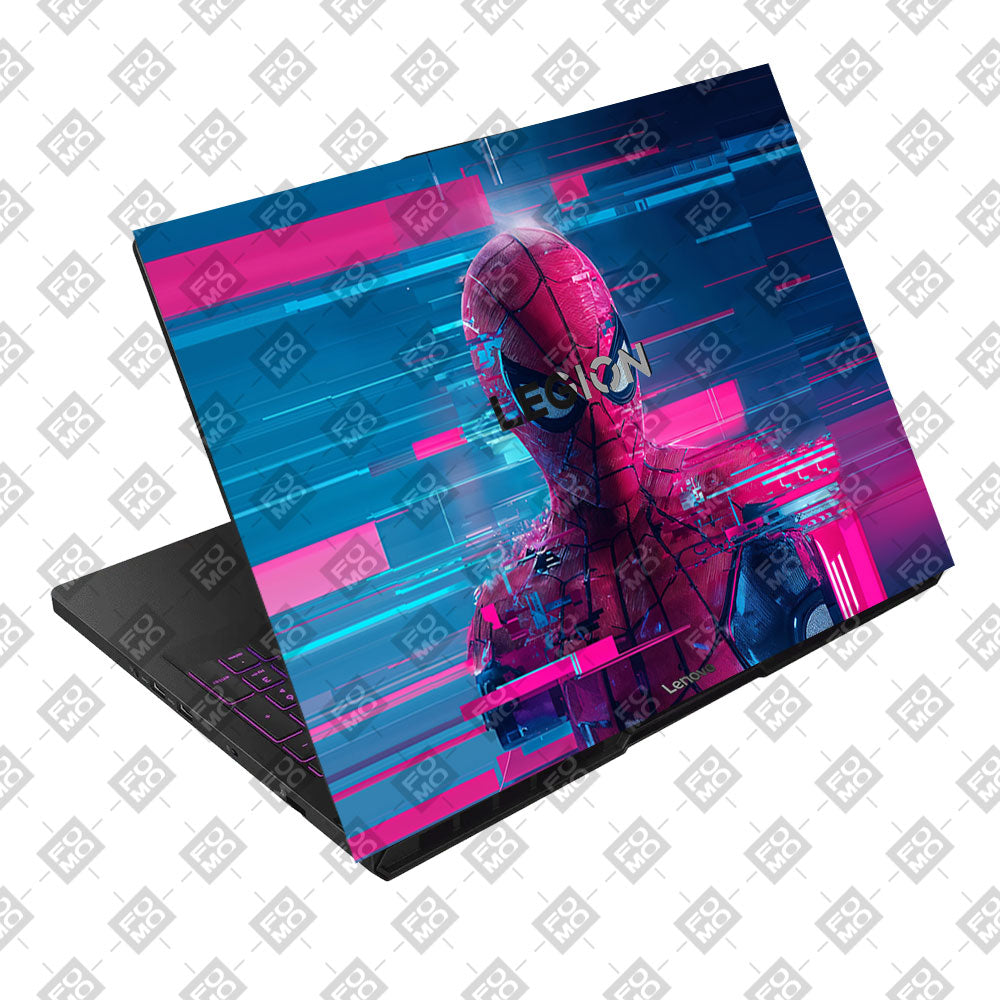 Glitch Spider Neon Web Lenovo Legion Pro 5 16AFR10 Laptop Skin