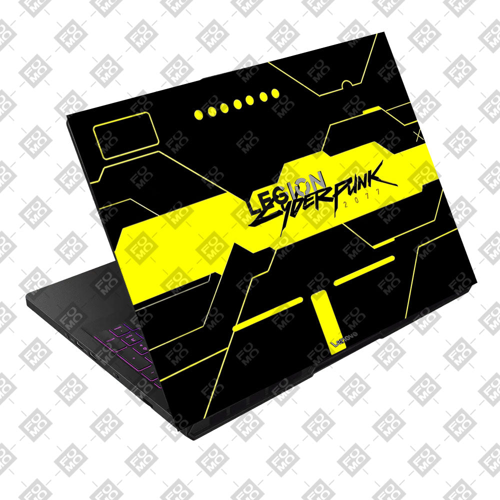 Cyberpunk Yellowline Grid Lenovo Legion Pro 5 16AFR10 Laptop Skin