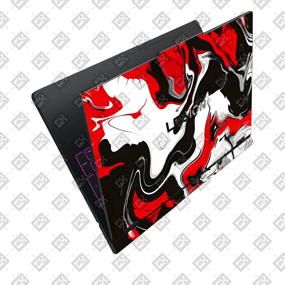 Red and White Marble Lenovo Legion Pro 5 16IAX10 Laptop Skin