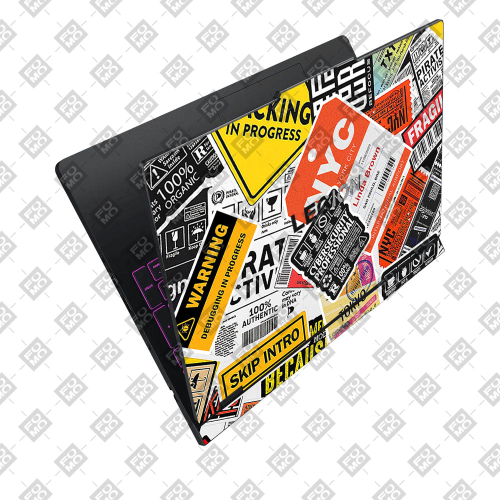 Tech Aesthetic Sticker Collage Lenovo Legion Pro 5 16IAX10 Laptop Skin