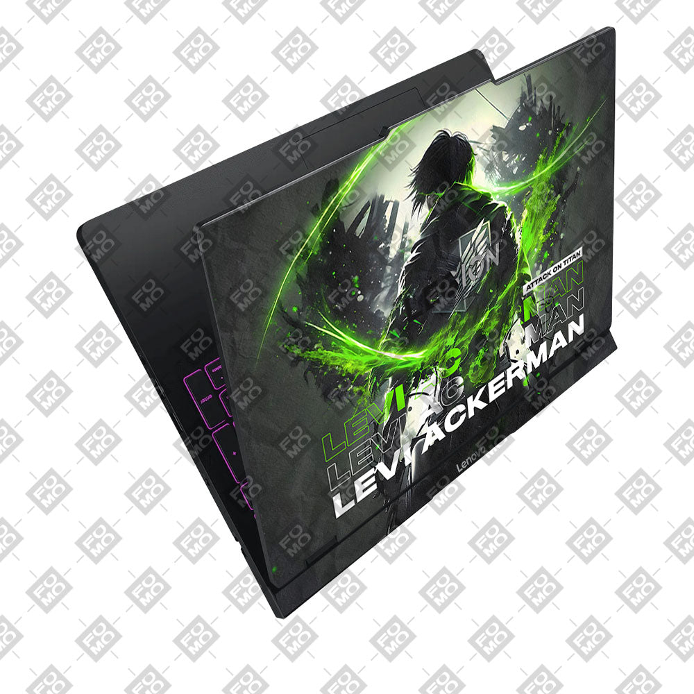 Levi Ackerman Neon Fury Lenovo Legion Pro 5 16IAX10 Laptop Skin