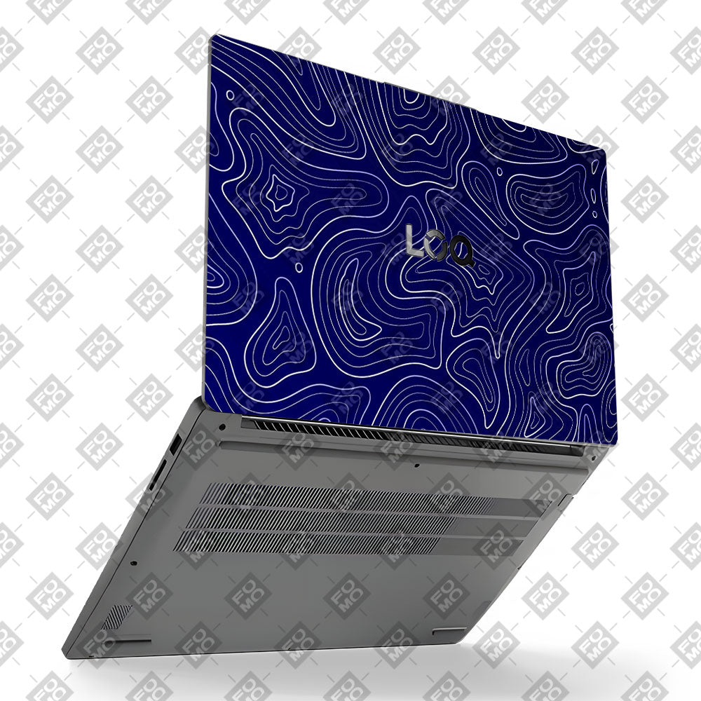 Deep Blue Contour Depths Lenovo LOQ Essential 15IAX9E Laptop Skin