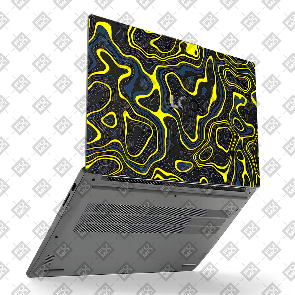 Neon Lava Contours Lenovo LOQ Essential 15IAX9E Laptop Skin