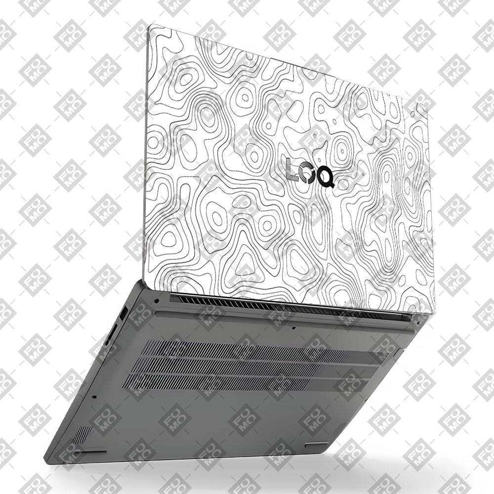 White Contour Design Lenovo LOQ Essential 15IAX9E Laptop Skin