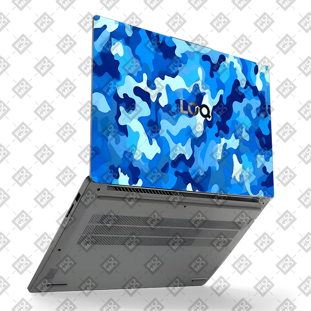 Arctic Blue Camo Pattern Lenovo LOQ Essential 15IAX9E Laptop Skin