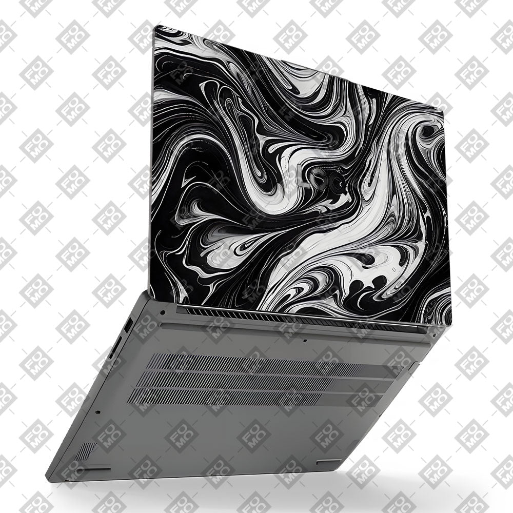 Black and White Marble Lenovo LOQ Essential 15IAX9E Laptop Skin