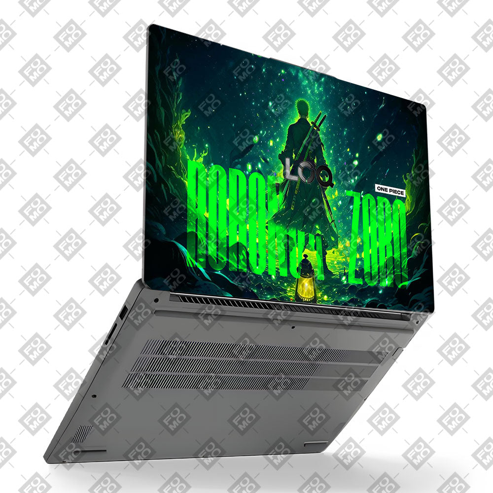 Roronoa Zoro Green Fury Lenovo LOQ Essential 15IAX9E Laptop Skin