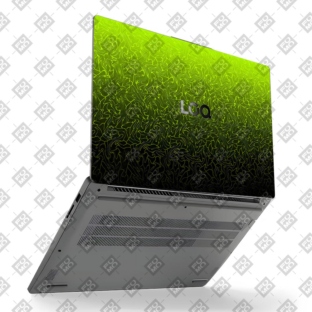 Lime Yellow to Black Gradient Lenovo LOQ Essential 15IAX9E Laptop Skin