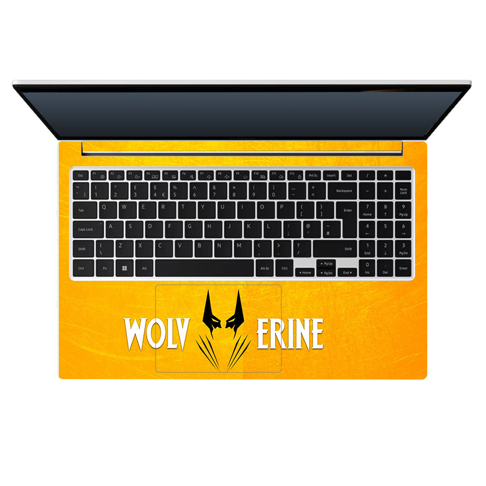 Wolverine with Yellow Background Samsung Galaxy Book 4 15.6 Laptop Skin