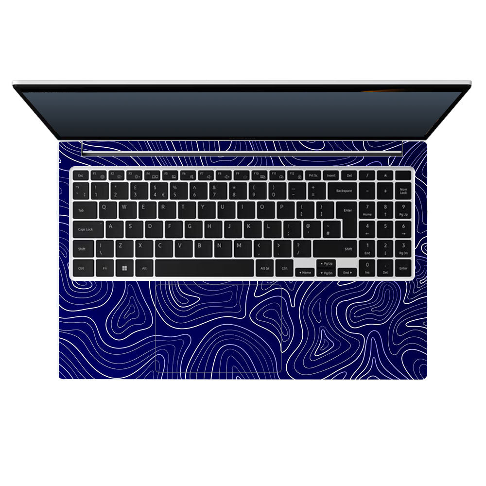 Deep Blue Contour Depths Samsung Galaxy Book 4 15.6 Laptop Skin