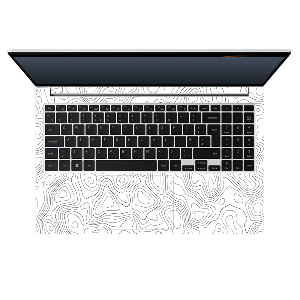 White Contour Design Samsung Galaxy Book 4 15.6 Laptop Skin