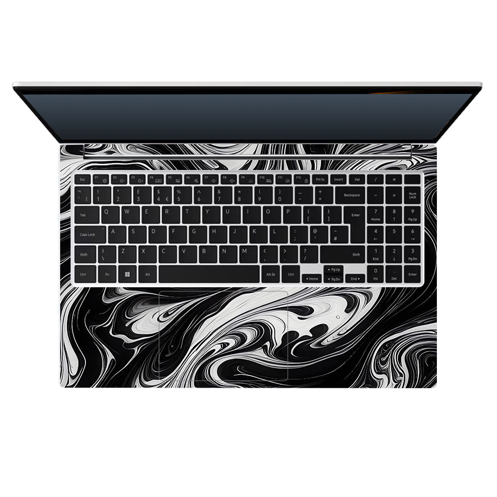 Black and White Marble Samsung Galaxy Book 4 15.6 Laptop Skin