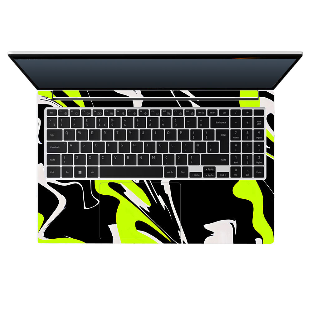 Neon Green and Black Patterns Samsung Galaxy Book 4 15.6 Laptop Skin