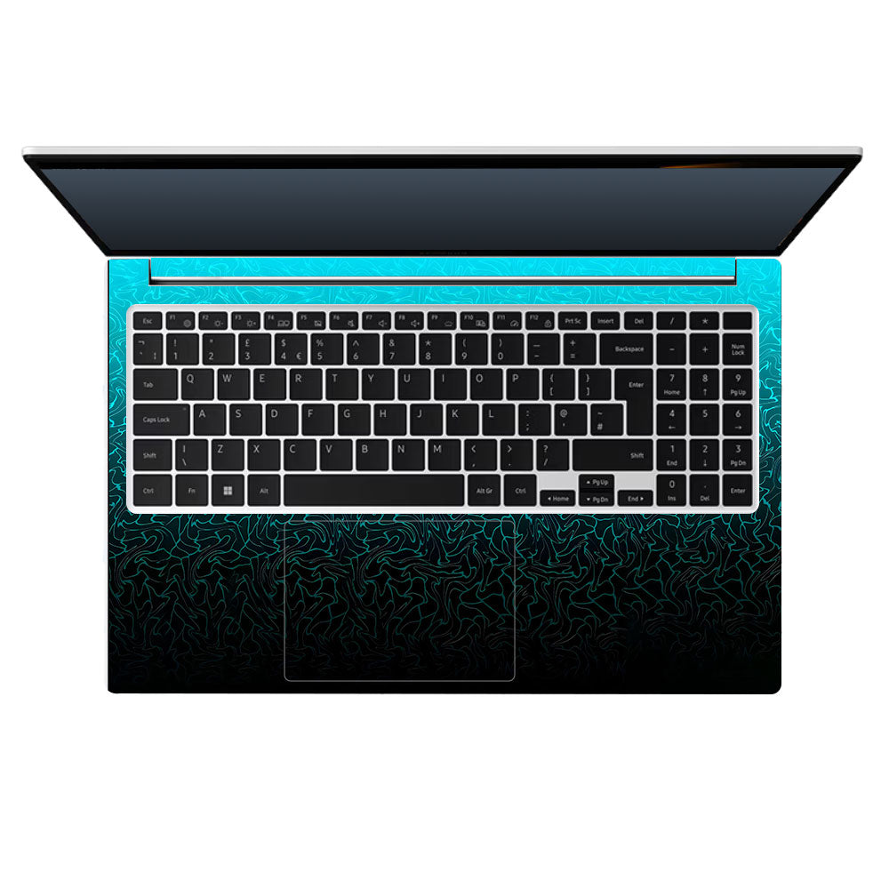 Cyan Blue to Black Gradient Samsung Galaxy Book 4 15.6 Laptop Skin