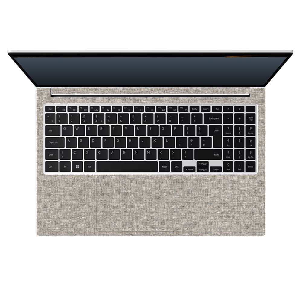 Textured Fabric Grey Samsung Galaxy Book 4 15.6 Laptop Skin