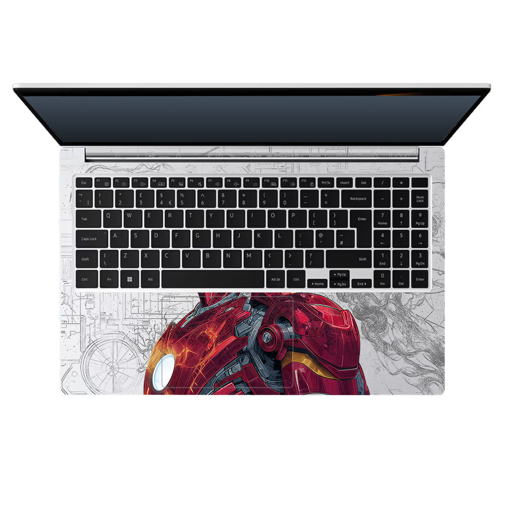 Transparent Futuristic Iron Man Samsung Galaxy Book 4 15.6 Laptop Skin