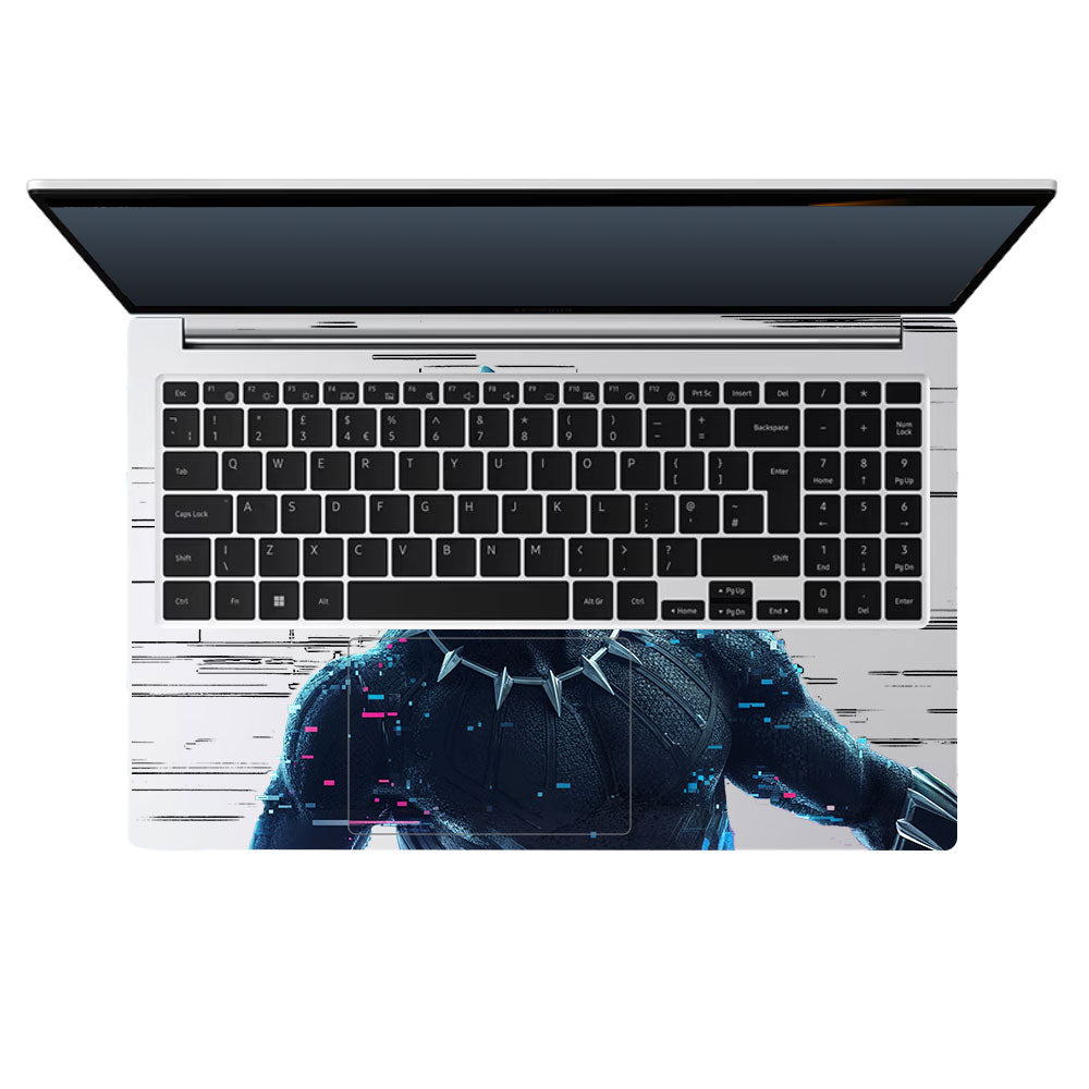 Transparent Glitchborne Panther Samsung Galaxy Book 4 15.6 Laptop Skin