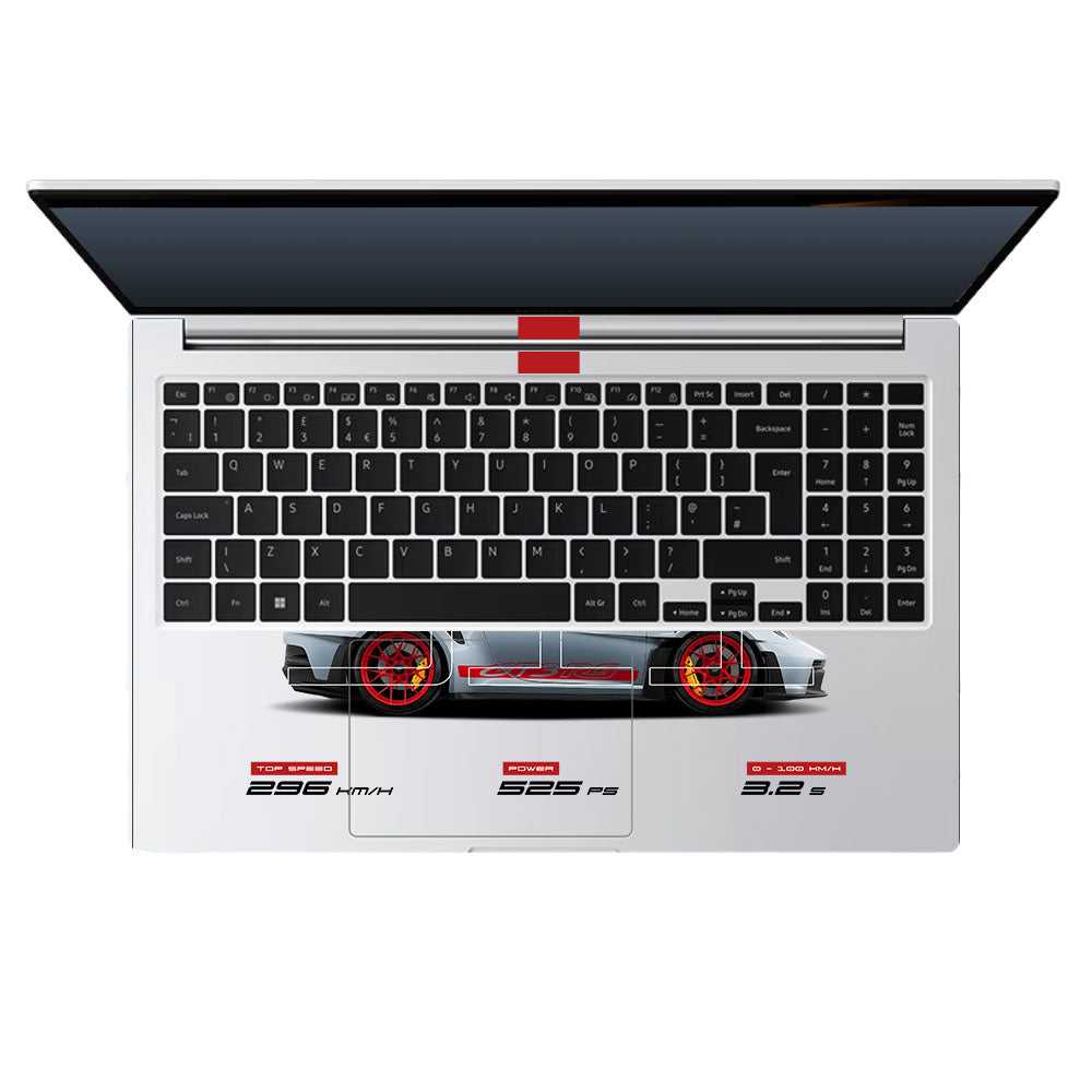 Transparent Porsche 911 GT3 RS Samsung Galaxy Book 4 15.6 Laptop Skin