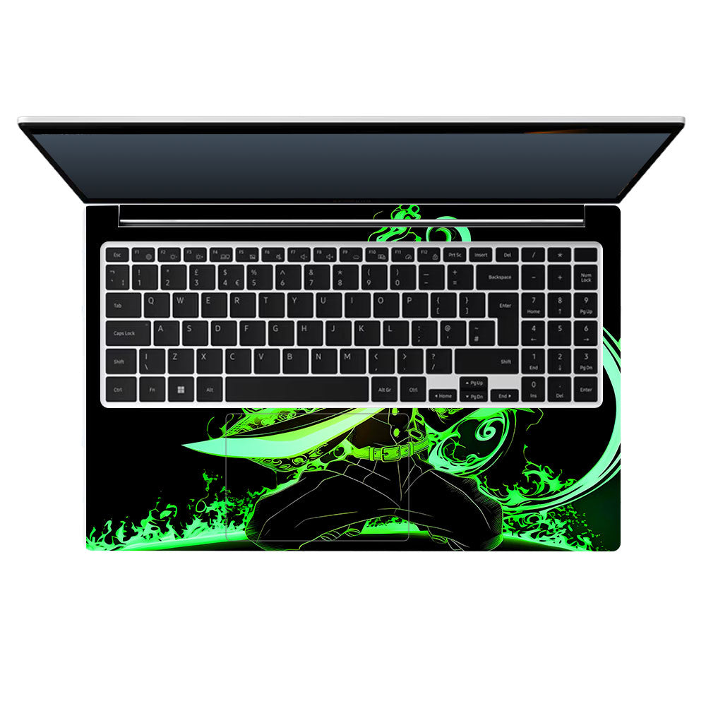 Tanjiro Green Flame Dance Samsung Galaxy Book 4 15.6 3D Laptop Skin